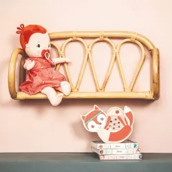 Stoffen pop voor baby - 36cm stoffen pop. Haar voornaam: Rose!