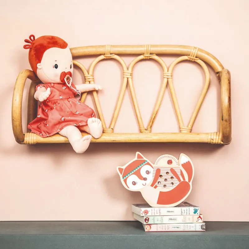 Stoffen pop voor baby - 36cm stoffen pop. Haar voornaam: Rose!