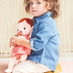 Poupon en tissu, poupée en tissu - Bébé Rose LILLIPUTIENS