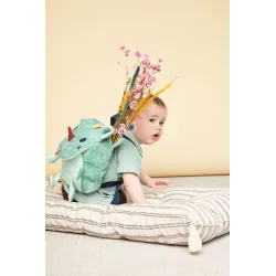 Sac à dos vert Joe le dragon pour enfant et bébé dès 6 mois