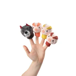 Fingerpuppen Der Wolf und die 3 Schweinchen