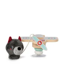Louis le loup en avion swing à ventouse