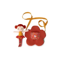 doll with bag flower