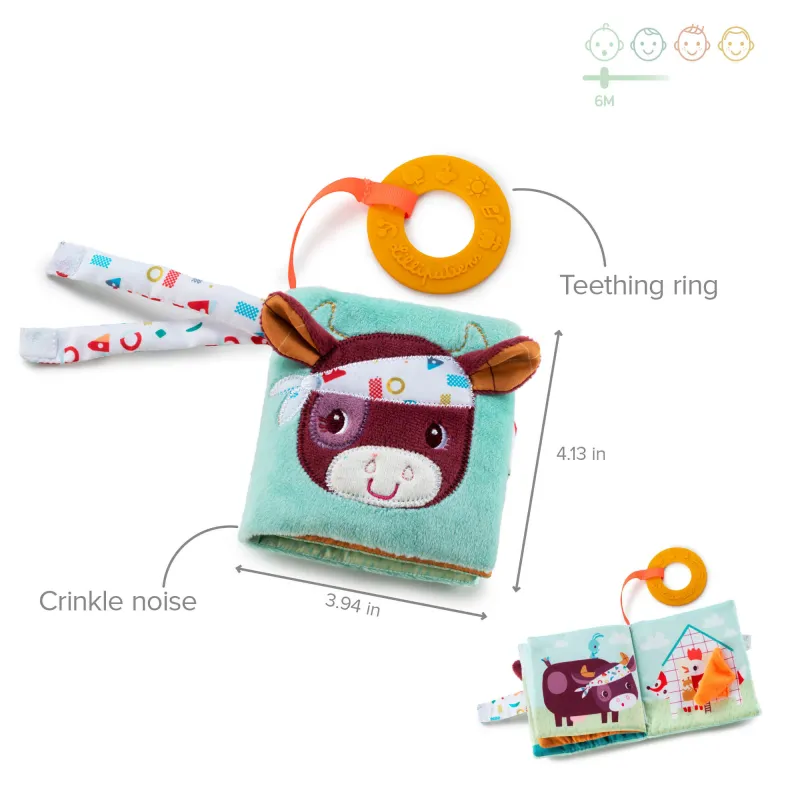 Livre en tissu pour bébé - Imagier Rosalie la vache LILLIPUTIENS