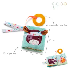 Livre en tissu pour bébé - Imagier Rosalie la vache LILLIPUTIENS