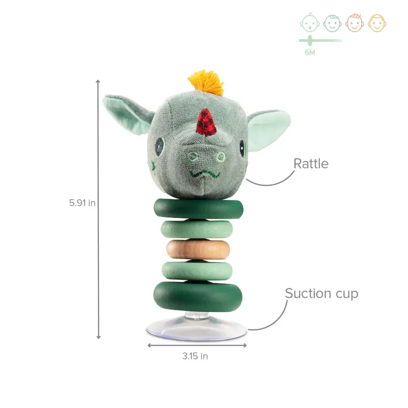 Swinging rattle (with suction cup)
