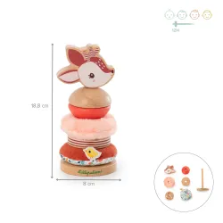 Empilable en bois et en tissu Stella le faon, pour bébé dès 12 mois