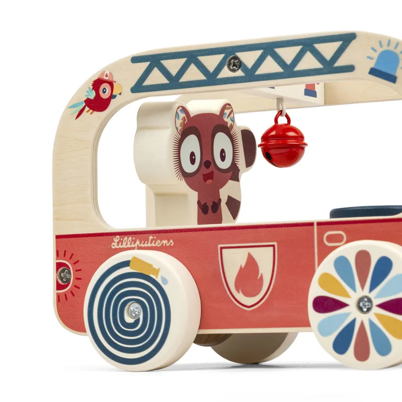 Jack the Lion Wooden Fire Truck