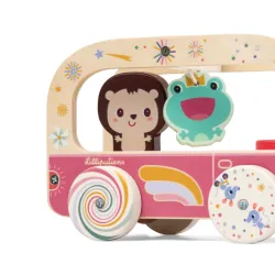 Autobús mágico de madera de Lena la Unicornio