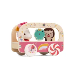 Bus en bois magique Lena la licorne