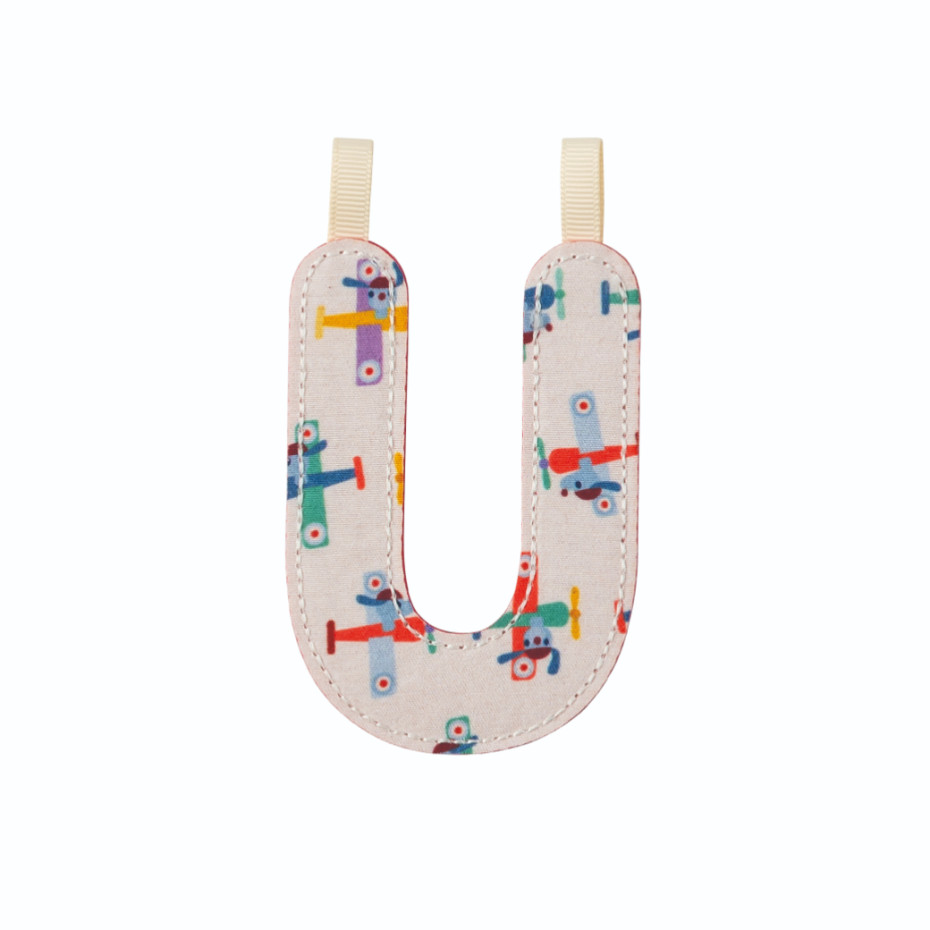 Lettre U en tissu phosphorescente