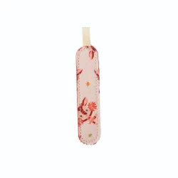 Lettera I in tessuto reversibile rosa fosforescente