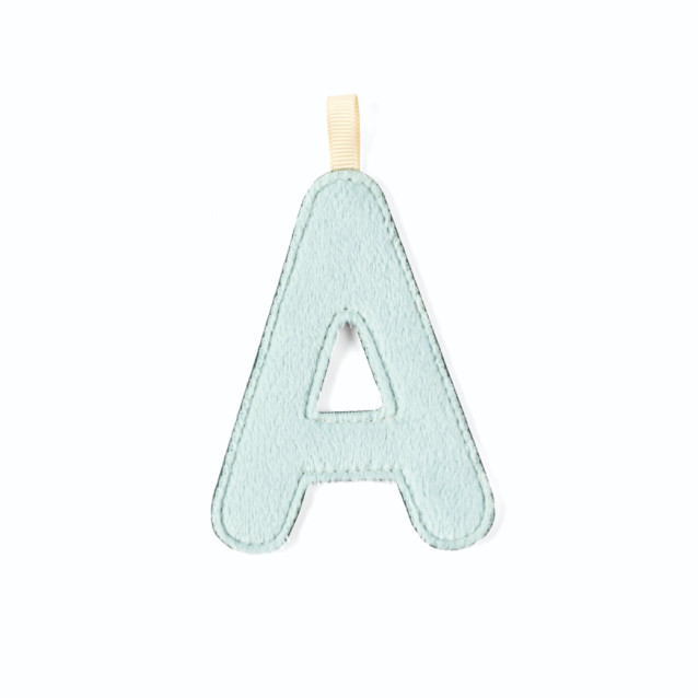 Blue Glow-in-the-Dark Fabric Letter A