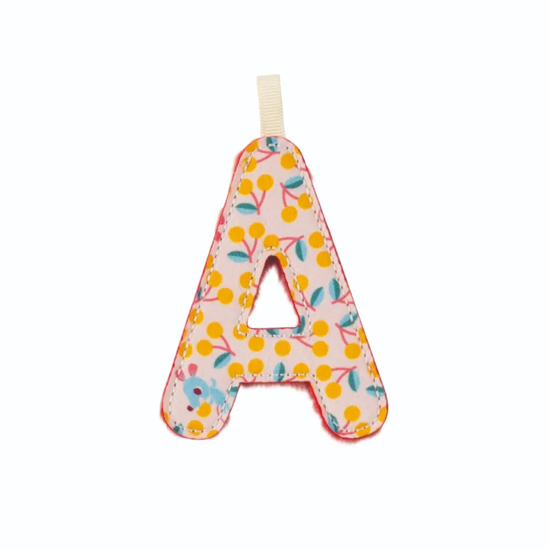 Pink Glow-in-the-Dark Fabric Letter A