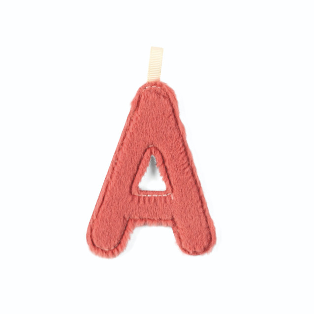 Pink Glow-in-the-Dark Fabric Letter A