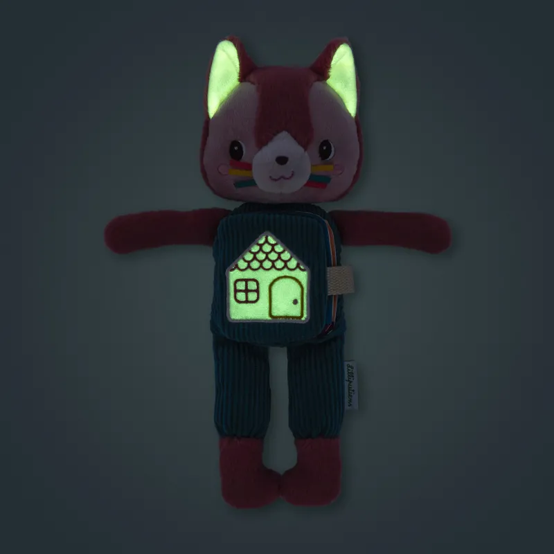 Glow-in-the-Dark Soft Toy and Fabric Book - Jeanne the Cat