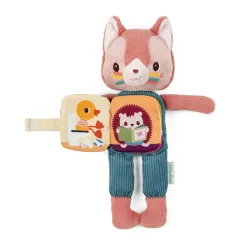 Libro in peluche e tessuto fosforescente della gatta Jeanne