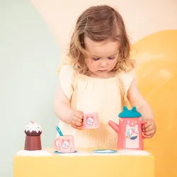 Jouet de bain - Set de thé Jeanne le chat