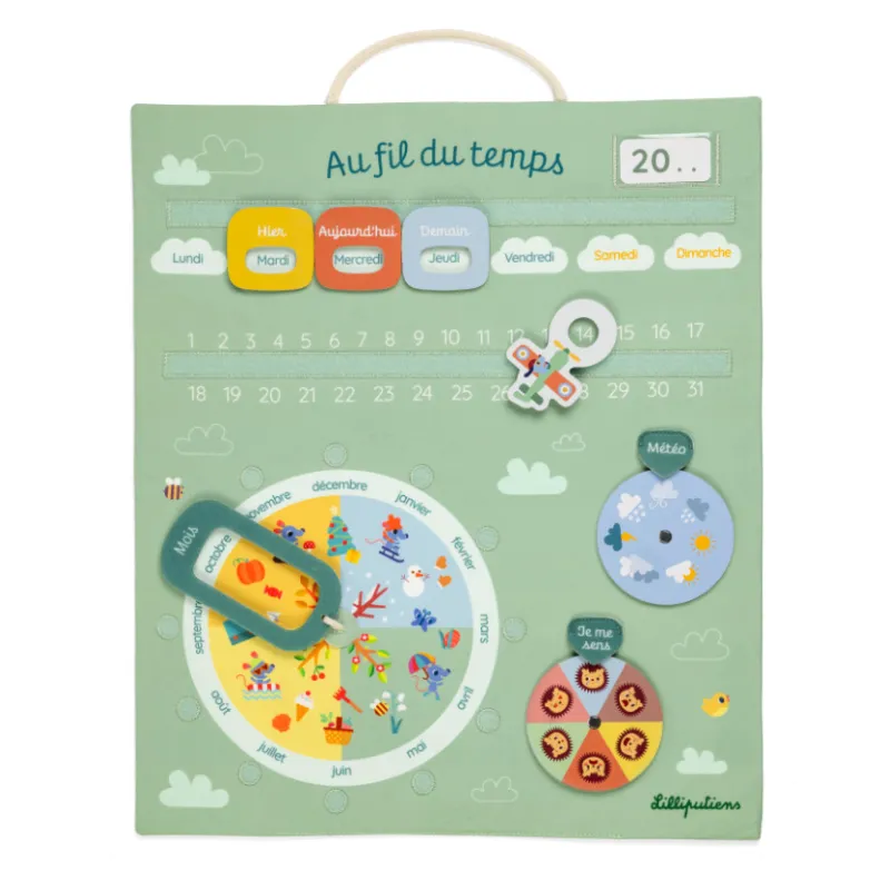 Calendario in tessuto per bambini Nel tempo (FR)