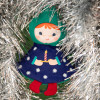 Christmas Decoration - Reversible Glow-in-the-Dark Fabric Elf Titti