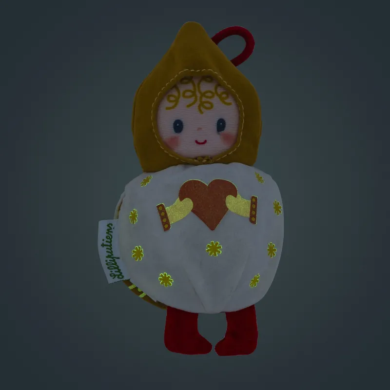 Weihnachtsdekoration - Wendbare und phosphoreszierende Stoffelfe Mimmi
