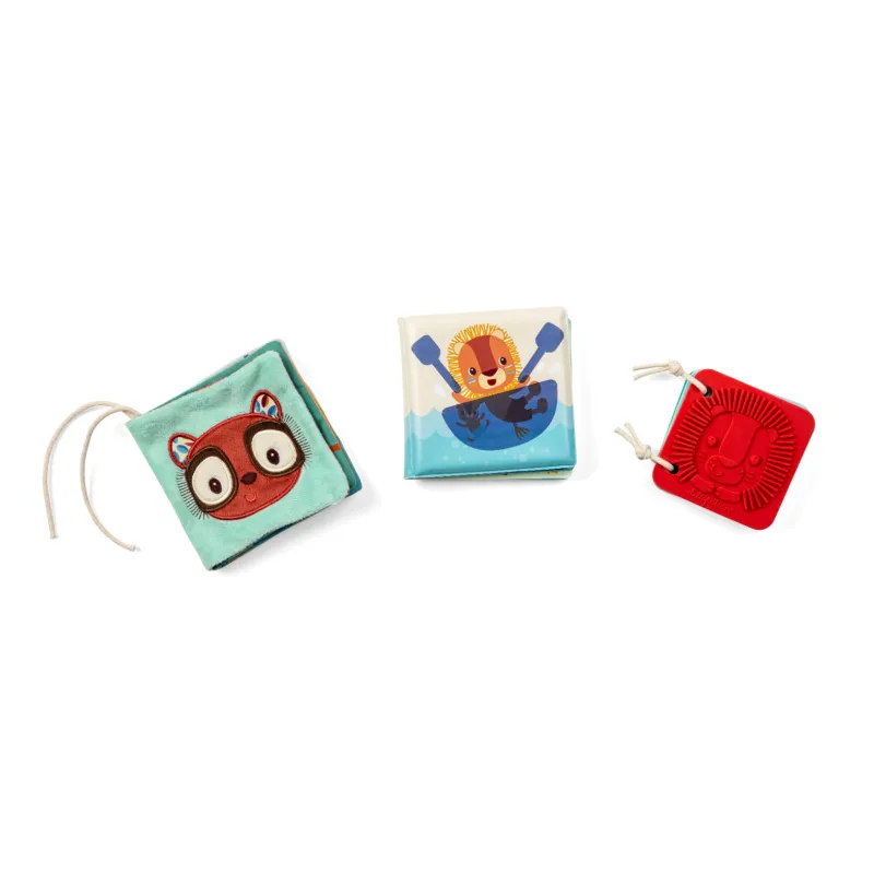 Cadeau de naissance - 3 livres sensoriels pour bébé - Jungle
