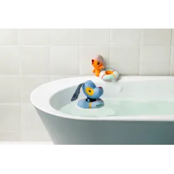 Schwimmendes Badespielzeug - Jules der Hund und seine Ente mit Bojen