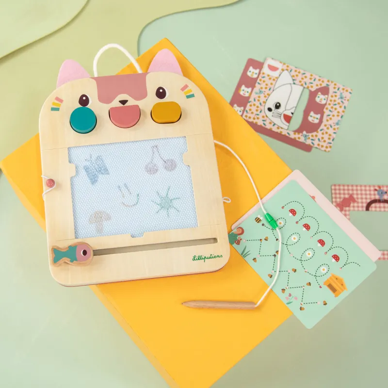 Jeanne the Cat Magic Wooden Slate