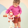 Muñeca de tela Lena y asiento de bicicleta