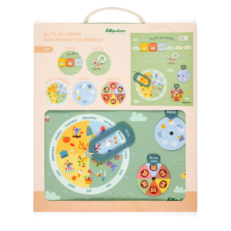 Calendario in tessuto per bambini Nel tempo (FR)