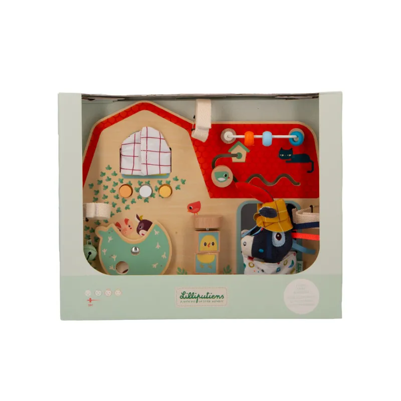 Panneau d'activités bois bébé - Busyboard Ferme LILLIPUTIENS