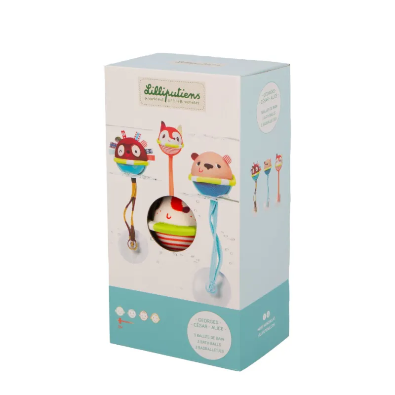 Jouet de bain  - Balles de bain bébé 3 mois LILLIPUTIENS