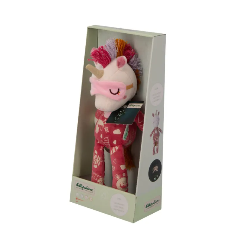 Peluche amie de la nuit Lena la licorne