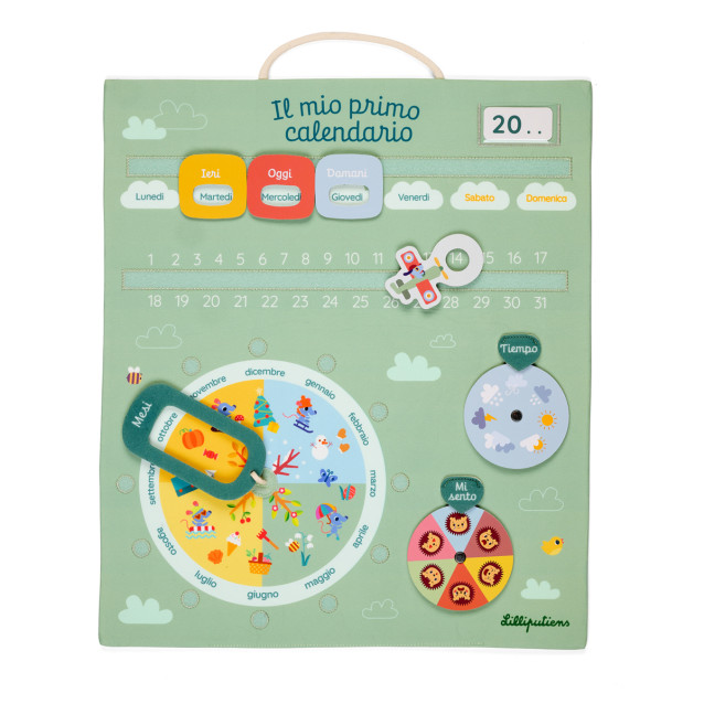 Calendario in tessuto per bambini “Il moi primo calendario” - Italiano