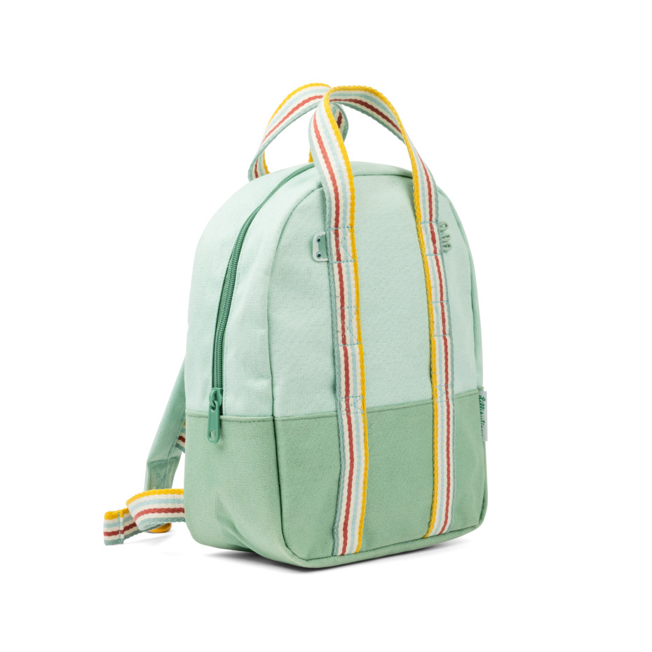 Apfelgrüner Rucksack aus recyceltem PET