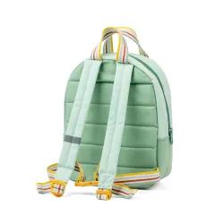 Mochila verde manzana de PET reciclado