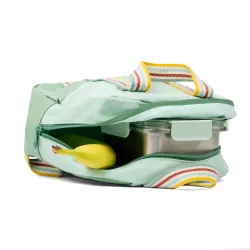 Mochila verde manzana de PET reciclado