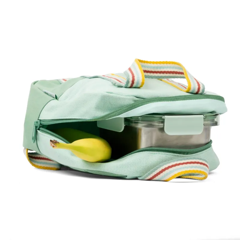 Mochila verde manzana de PET reciclado