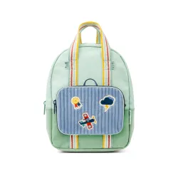Mochila verde manzana de PET reciclado