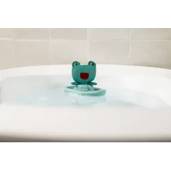 James la grenouille et son bateau flottant