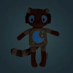 Peluche phosphorescente et livre en tissu Elvis le lémurien