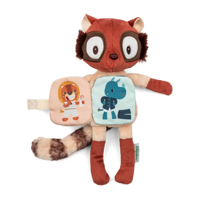 Libro de tela y peluche fosforescente Elvis el lémur
