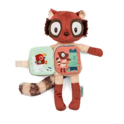 Libro de tela y peluche fosforescente Elvis el lémur