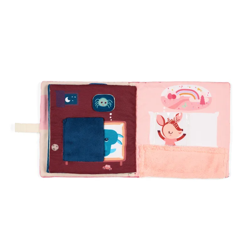 Fabric activity book for children aged 3 months and over