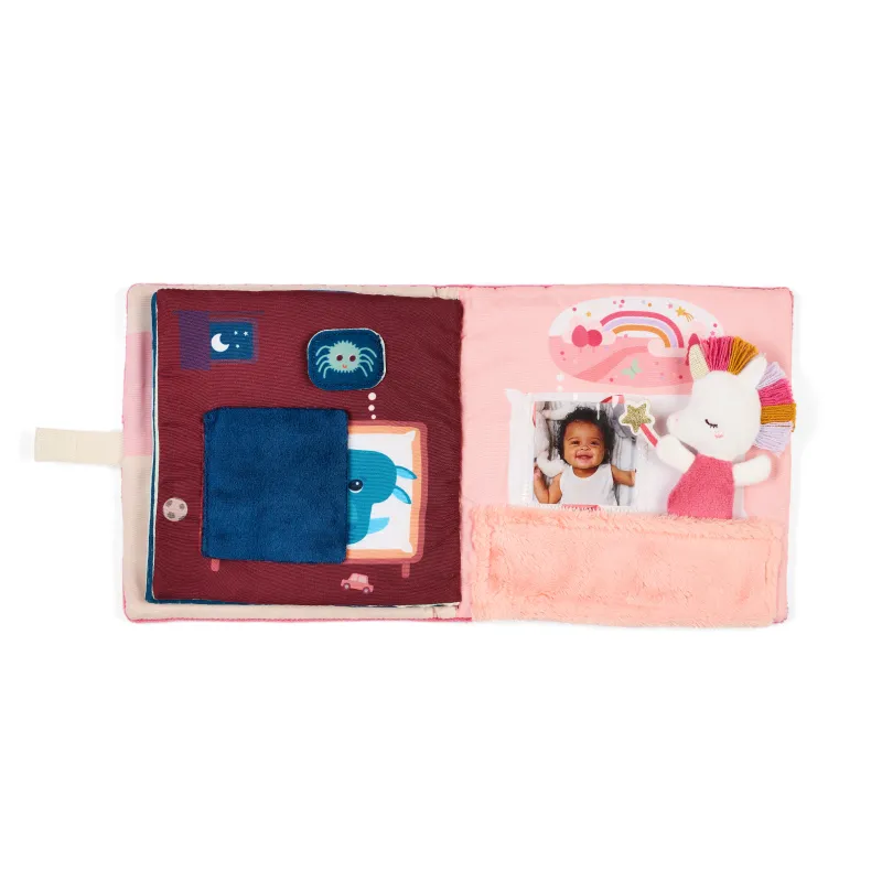 Fabric activity book for children aged 3 months and over