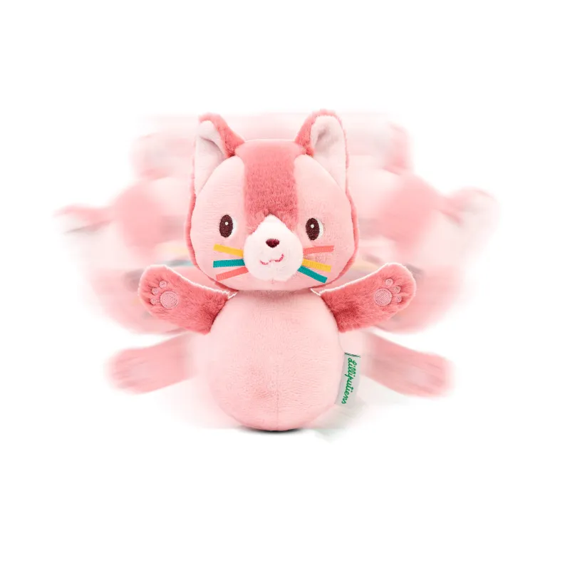 Peluche sonora giocattolo basculante Jeanne la gatta