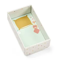 Mini Bébé Jackie 18 cm | Stoffen pop met wit bedje