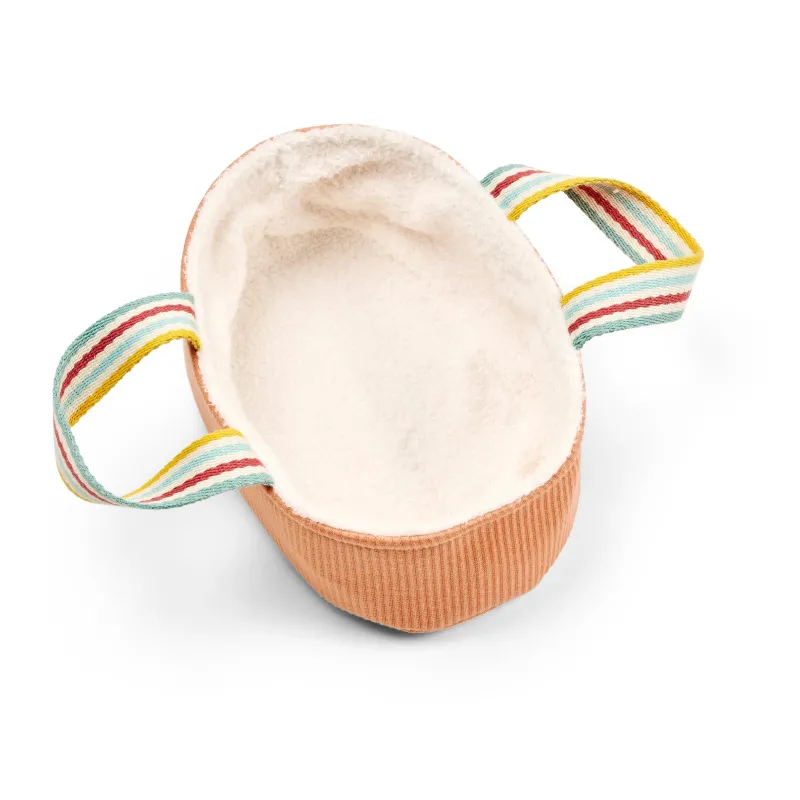 Baby Méla pop 21 cm met oranje poppenmand en flesje | Vanaf 12 maanden
