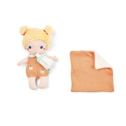 Baby Méla pop 21 cm met oranje poppenmand en flesje | Vanaf 12 maanden