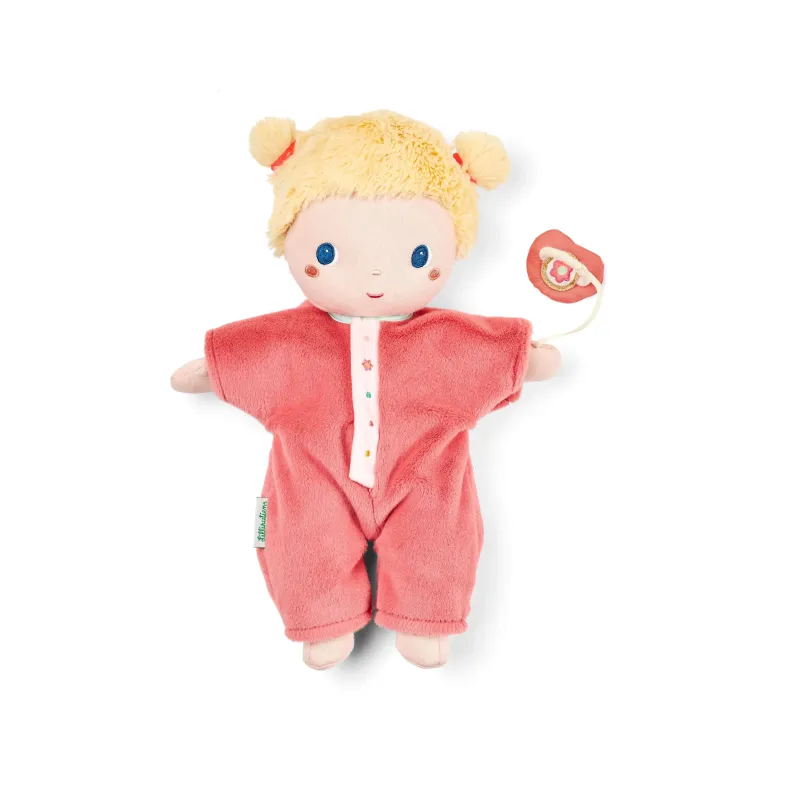 Poupon en tissu Nina 30 cm dès 18 mois | Poupée avec tétine